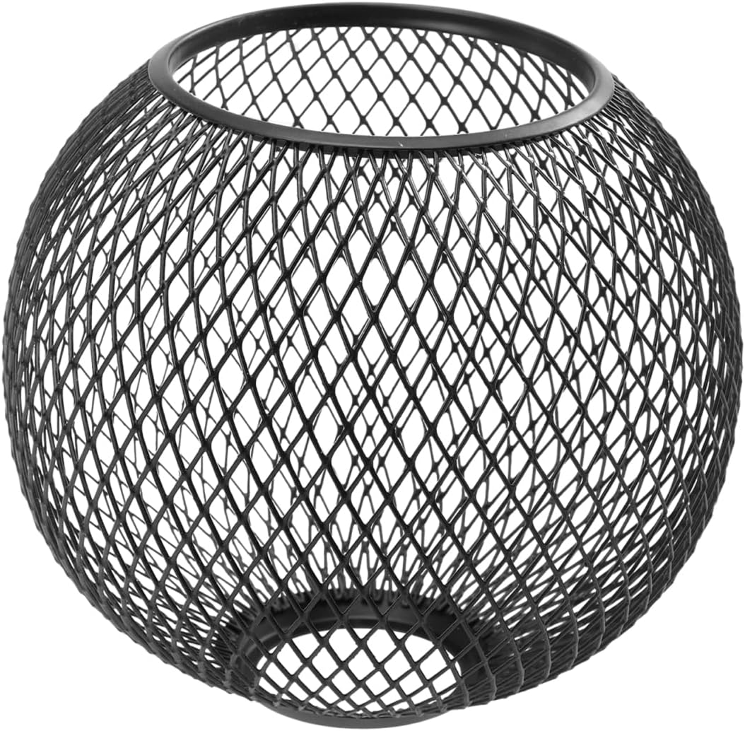 DOITOOL Spherical Hollow-Out Metal Lamp Cover Mesh Lampshade Ceiling Light Shade for Bedroom Modern Decorative Wire Cage Light Shade 5.5 Inch