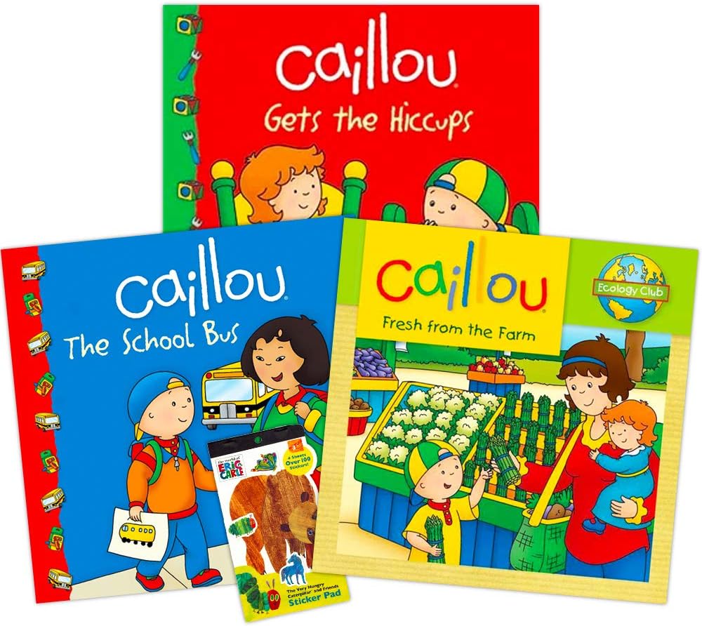 Caillou Party Supplies Caillou Books Set for Toddlers Kids - 3 Caillou Story Books