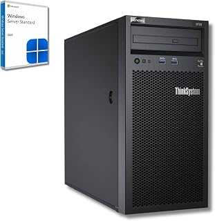 Server Lenovo ThinkSystem ST50 - CPU Intel Xeon E-2224G, 16 GB di RAM ECC, 2 SSD da 1 TB, Win Server 2025 Standard (ricondizionato)