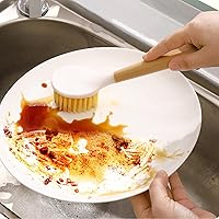 Vista 4 de Pot Cleaning Brush, Scrub Brush for Dishes, Sink Cleaning Scrubber with Handle, Dishwashing and Cleaning Scrubber, Household Multifunctional