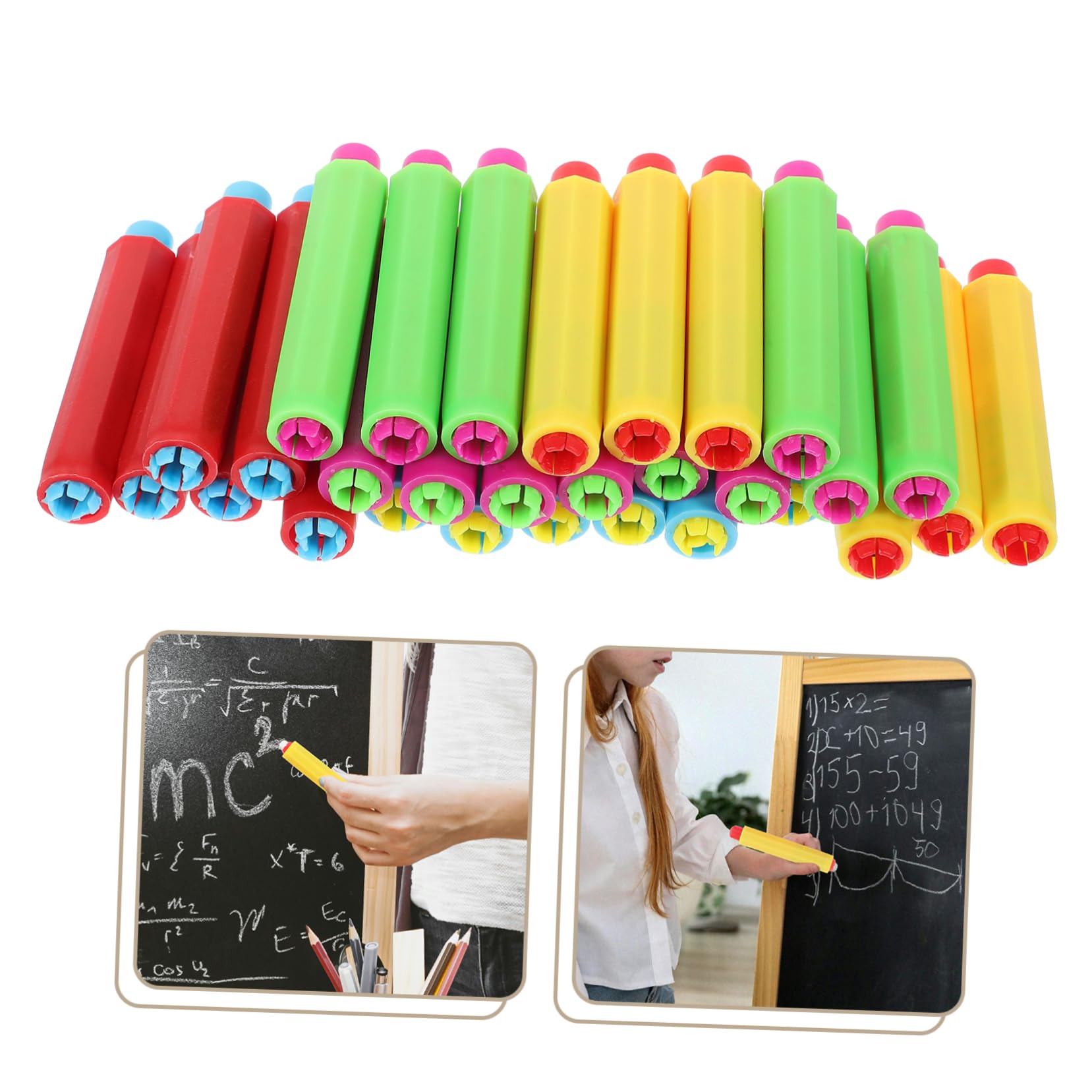Toyvian 120pièces Porte-craie Réglable Couleur Support De Craie Pour Salle De Classe Garde Les Mains Propres Et Préserve Les Craies