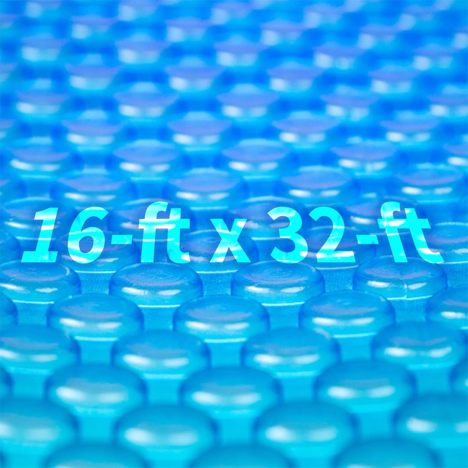 Blue Wave 16x32 ft 12-Mil Rectangular Solar Pool Cover - Heats Inground Pools Up to 15°F, Cuts 95% Evaporation, Fade-Resistant Blue Blanket