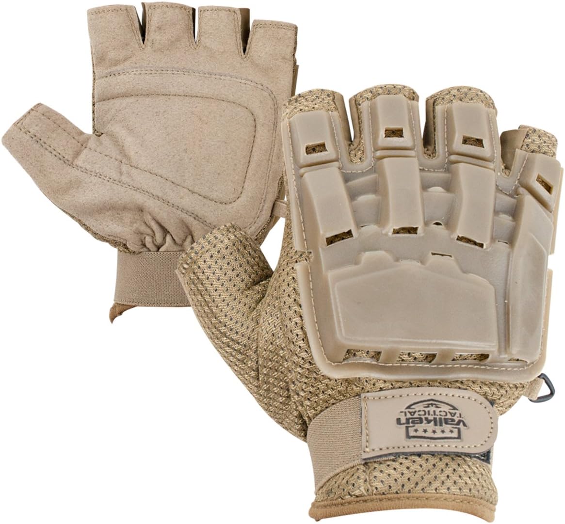 Valken V-TAC Half Finger Plastic Back Airsoft Gloves