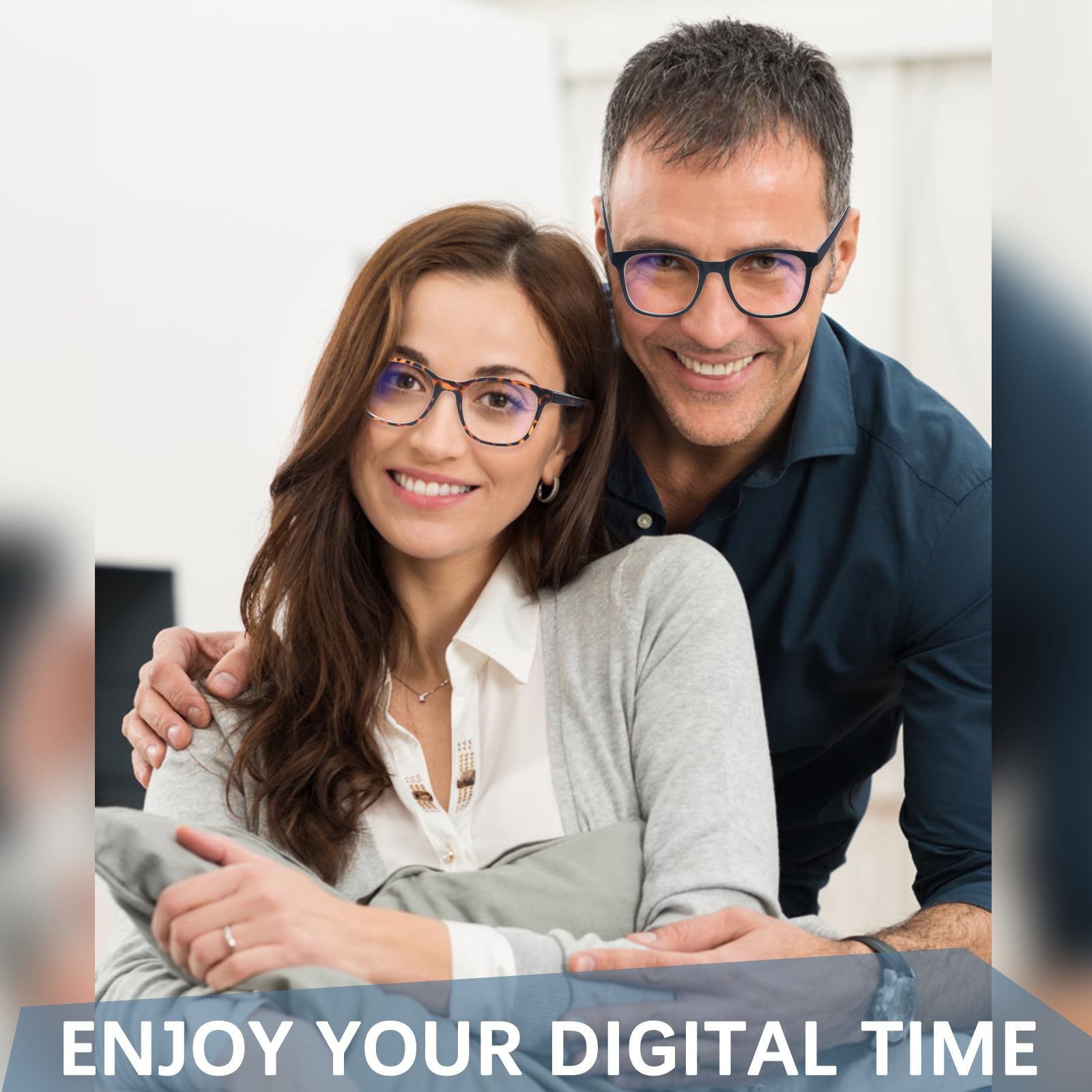 VIDEBLA Reading Glasses 6 Pack Blue Light Blocking Computer Readers for Women Men Anti UV Glare Eyeglasses with Leather Case (1-(6glasses 6 Holster), 1.25, multiplier_x)