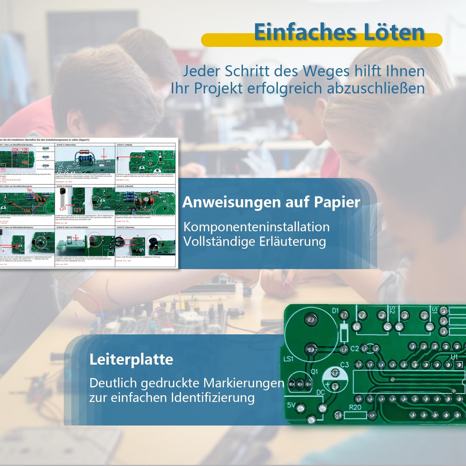 EIELE Digital Clock Soldering Set for Transparent Casing Automatic Brightness Adjustment - Image 4