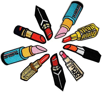 Many Styles Lipstick Patches for Clothing Iron On Embroidered Sew Applique Cute Patch Fabric Badge Garment DIY Apparel Accessories
