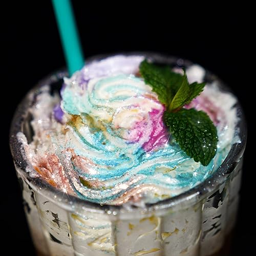 Vista 48 de NiHealth - Polvo comestible con purpurina brillante, polvo metálico, decoración de alimentos, espolvorear polvo brillante para bebidas, vino