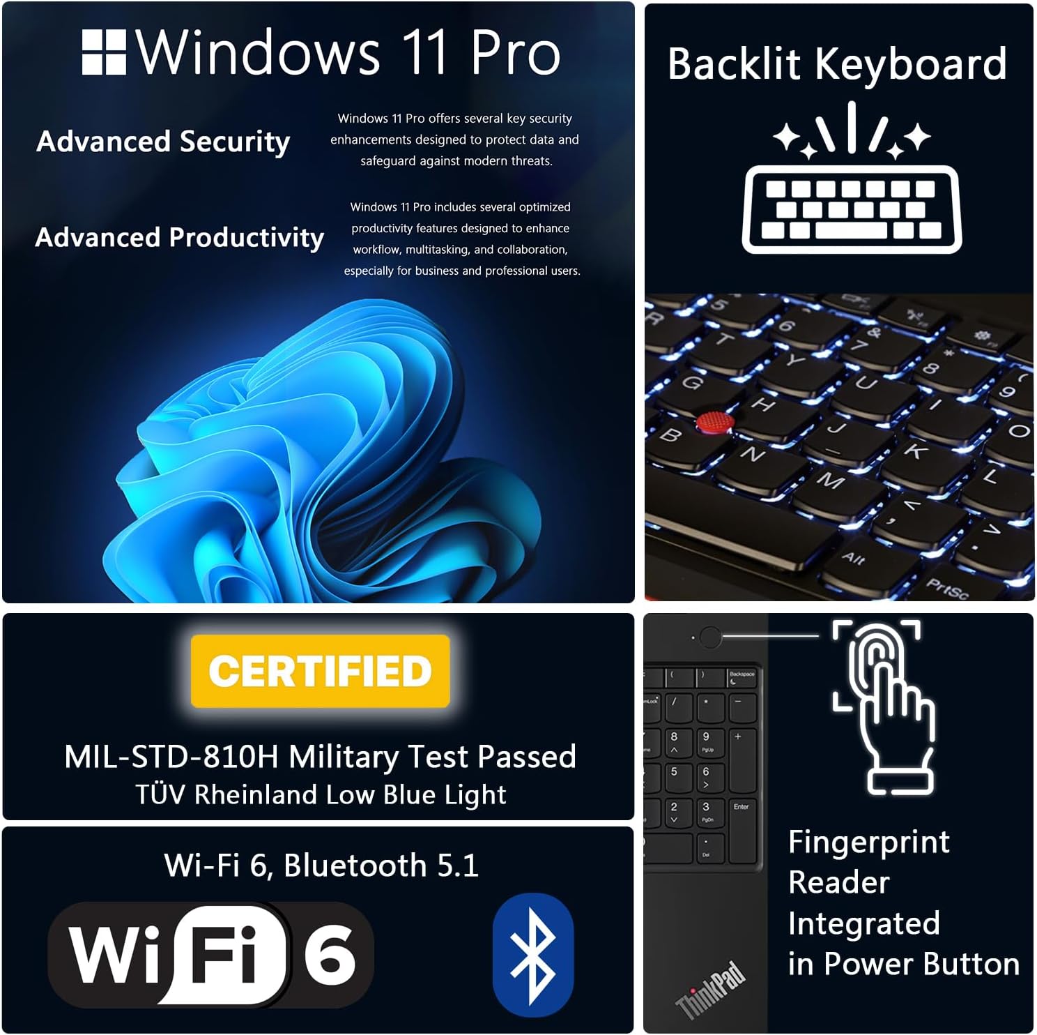 Lenovo ThinkPad E16 Business Laptop w/Backlit Keyboard | Intel i5-1335U (> i7-1265U) | 16GB RAM | 1.5TB (1TB SSD+500GB External) | 16" WUXGA Anti-Glare Display | Fingerprint Reader | Windows 11 Pro
