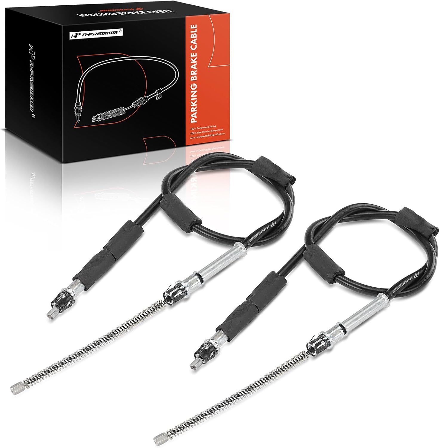 A-Premium 2-PC Set Rear Driver and Passenger Side Parking Brake Cable Assembly Compatible with Jeep Models - Wrangler 1997-2006