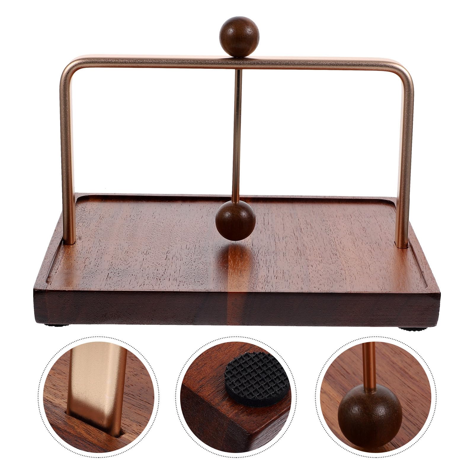 Servilletero Gran Capacidad Diseño Cuadrado Práctico y Elegante de Madera y Hierro de Mesa para Uso en Casa y Escritorio