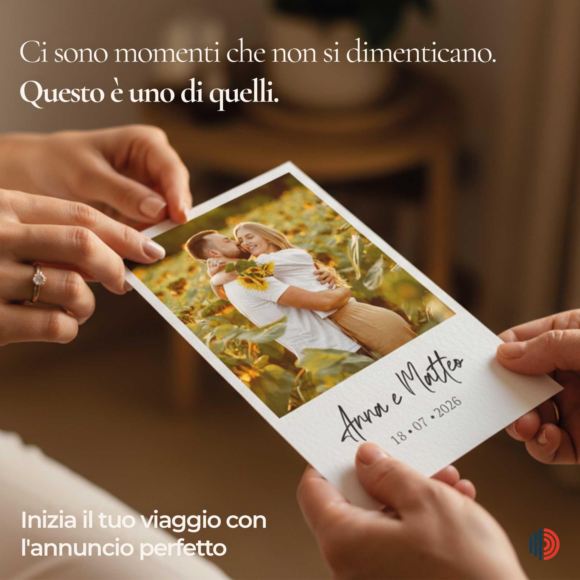 Partecipazioni Matrimonio Personalizzate 24pz Stampa inclusa - Inviti Matrimonio Personalizzabili in Carta Martellata Alta Qualità 200gr - 16x11,5cm - Essential WI-4 EchoPrint