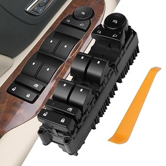 Power Window Switch Driver Side for Chevy Silverado Tahoe Suburban 07-2014 | for Avalanche & Sierra Yukon 2007-2014, Escalade 2009-2014 Left Side Window Switch Replace#20835552 15093439 Car Accessories