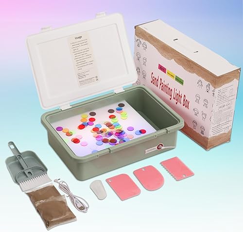 Miniatura 6 de Mesa ligera para niños, manipuladores de mesa ligera para preescolar, juguetes de mesa de luz transparente, mesa de luz para aula, caja de luz de