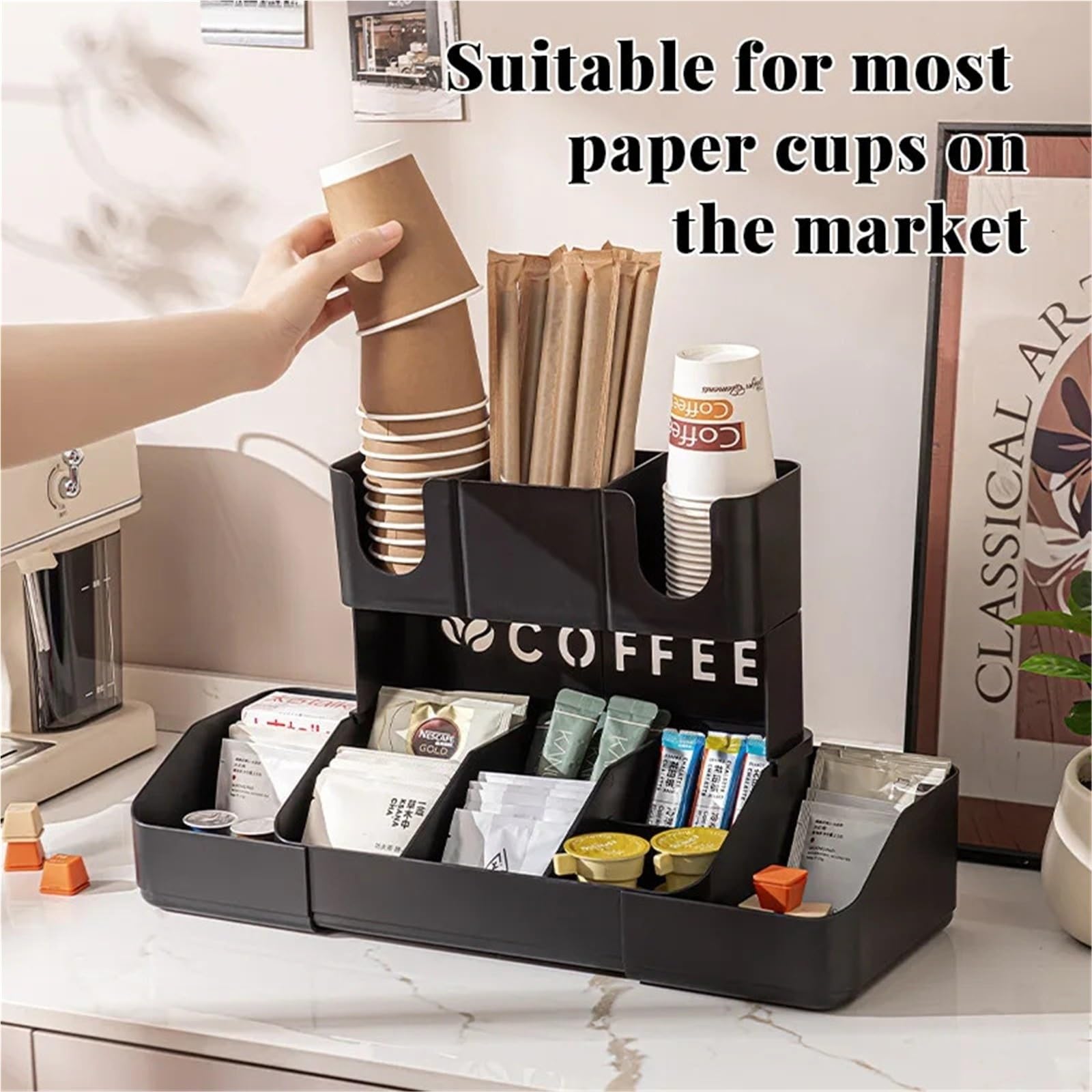 Organisateur de station de café à 2 niveaux