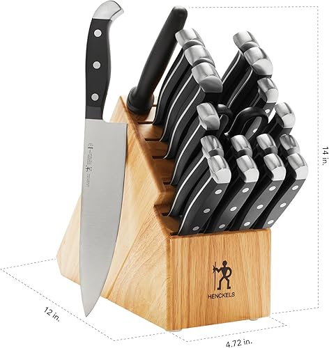 Miniatura 3 de HENCKELS Statement - Juego de cuchillos afilados de 20 piezas con bloque, cuchillo de chef, cuchillo de pan, cuchillos de ingeniería alemana Natural