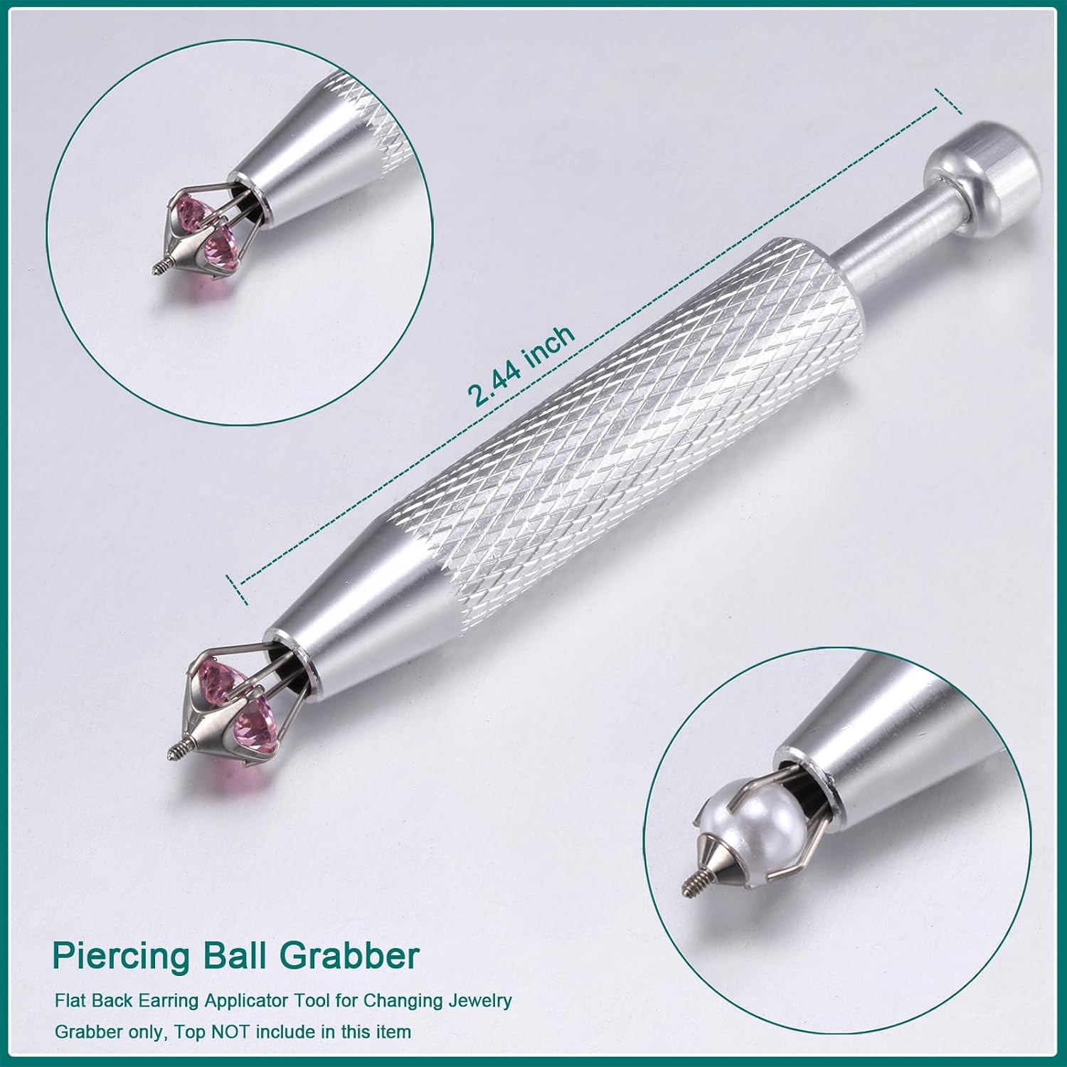 Flatback Earring Tool, Piercing Taper Insertion Tool Ball Grabber Kit