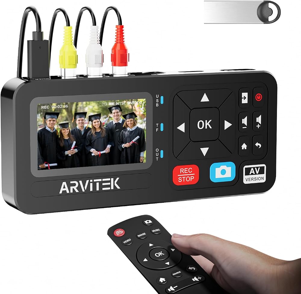 Video VHS VCR to Digital Converter Machine with 64G USB Flash Drive — 사진 1