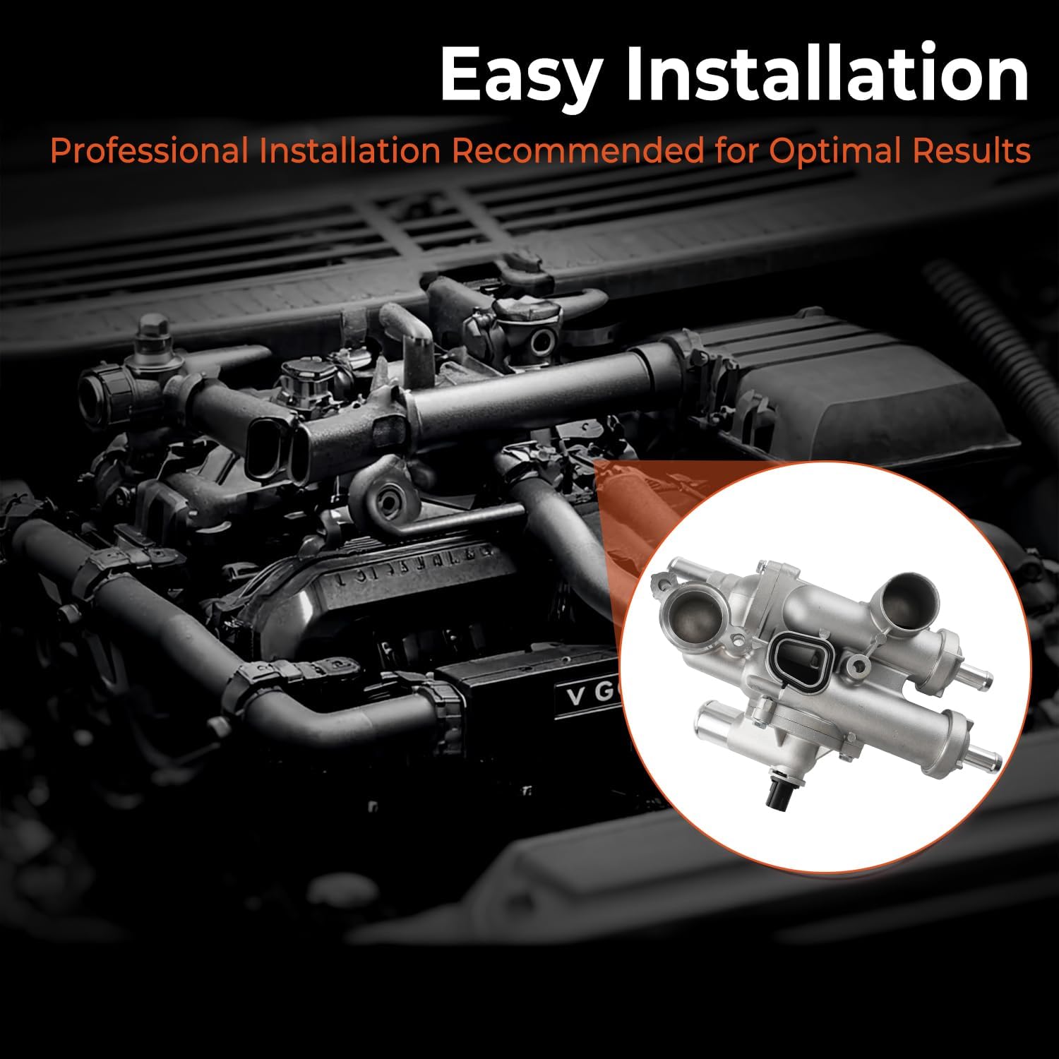 Upgraded Aluminum Thermostat Housing Compatible with Dodge Avenger 2008-2014, Journey 2009-2020, Chrysler 200 2011-2014, Jeep Compass/Patriot 2007-2017, Caliber 2007-2012, 2.0L/2.4L Replace 68003582AB