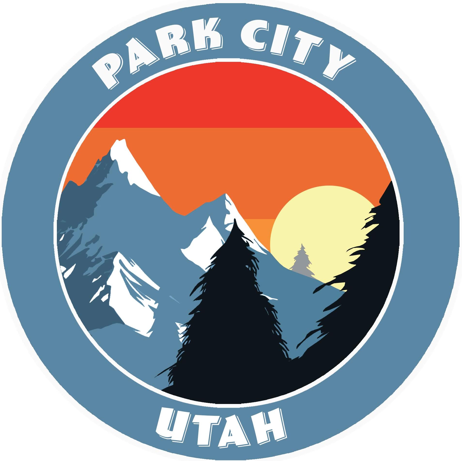 Park City, Utah Decorative Car Truck Decal Window Sticker Vinyl Die-Cut Wildlife Travel Adventure Vacation Tourist Souvenir