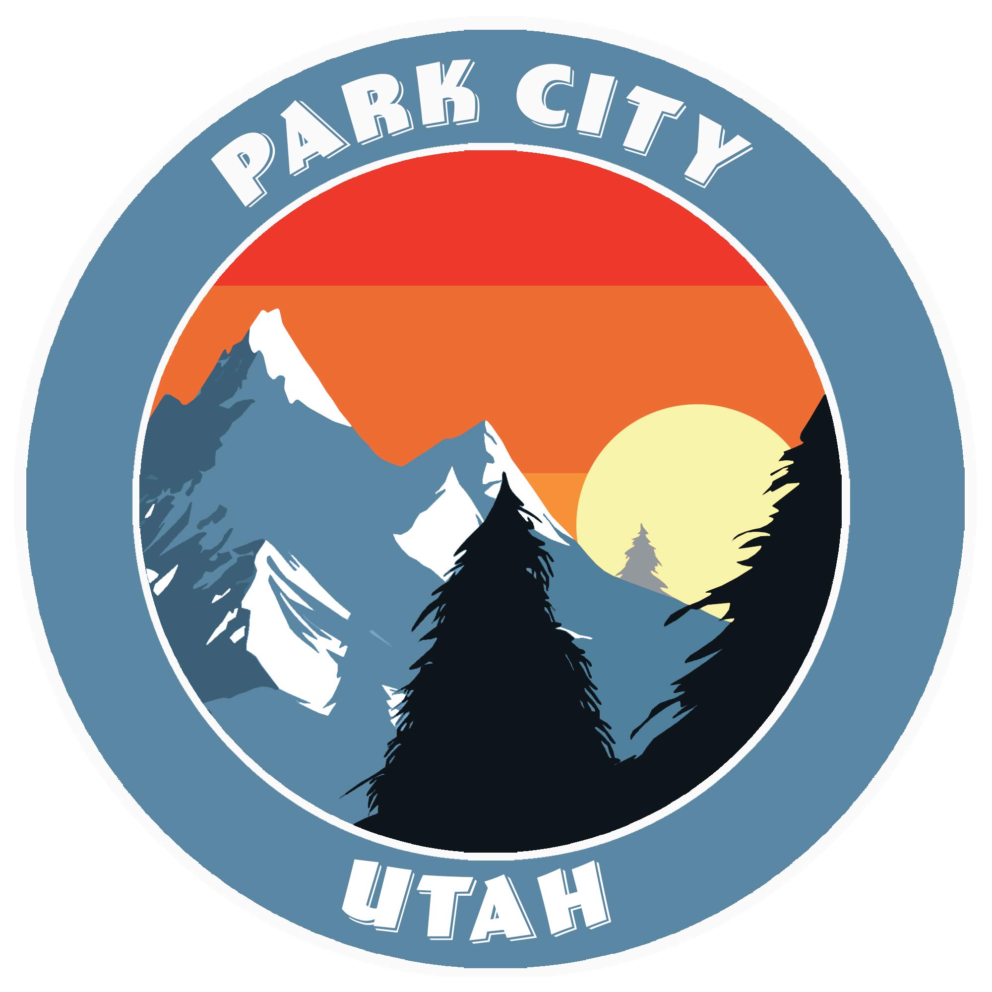 Park City, Utah Decorative Car Truck Decal Window Sticker Vinyl Die-Cut Wildlife Travel Adventure Vacation Tourist Souvenir