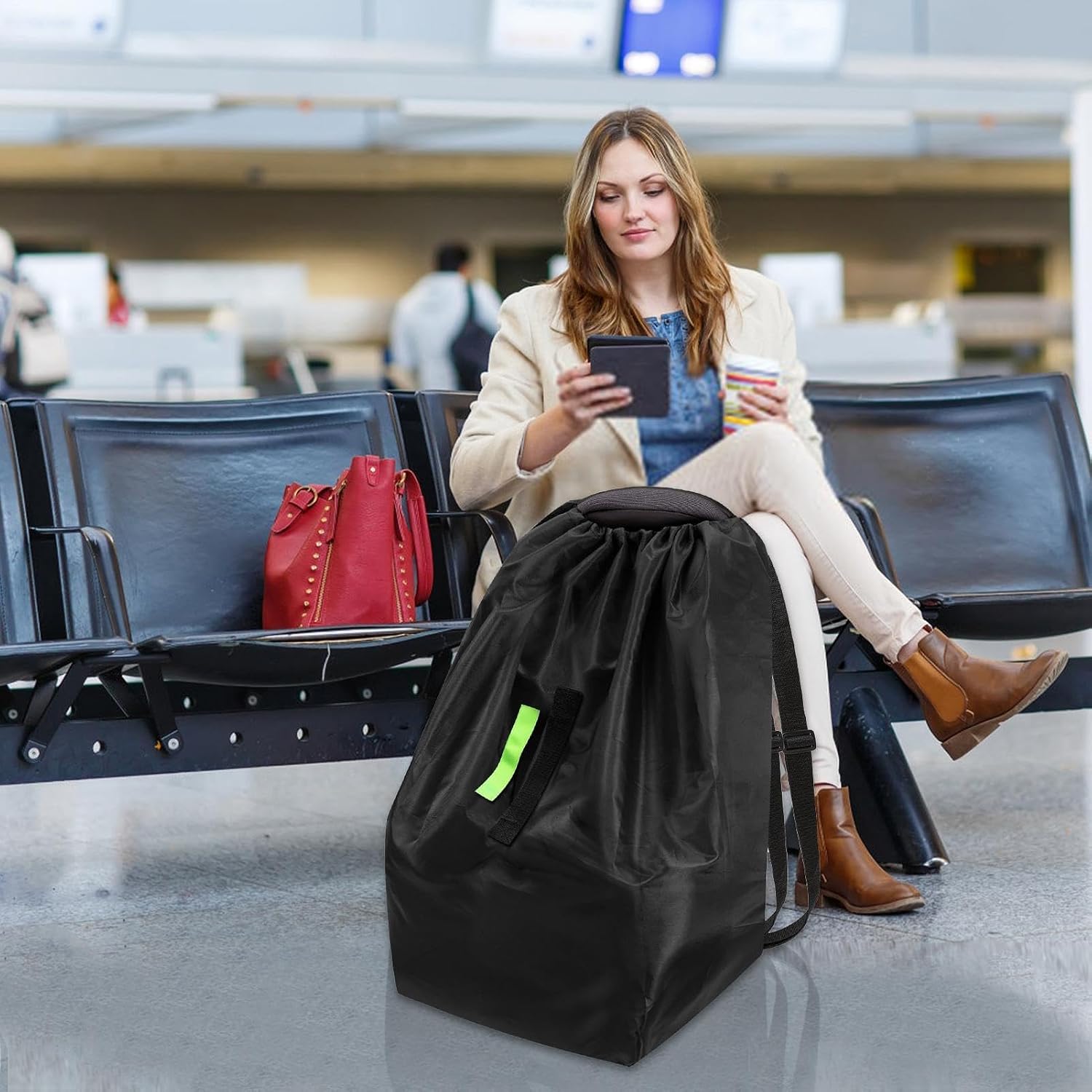 Car Seat Cover - Travel Bag Heavy Duty Waterproof Storage | Portable Carrier for Car Seat Protection Spacious Transport Bag for Road Trips Family Travel Outings Moving Use