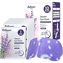 BeHoomi Steam Eye Mask, 10 Packs Heated Eye Mask, Self Heating Disposable SPA Warm Compress for Eyes Sleep Mask, Travel Essentials &amp; Relaxation Gifts, Valentine's Day Gifts (Lavender Scent)
