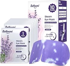 Steam Eye Mask, 10 Packs Heated Eye Mask, Self Heating Disposable SPA Warm Compress for Eyes Sleep Mask, Soothing Moist Heat Eye Masks, Travel Essentials & Relaxation Gifts (Lavender Scent)