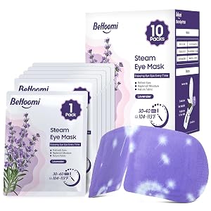 BeHoomi Steam Eye Mask 10 Packs Heated Eye Mask Self Heating Disposable SPA Warm Compress for Eyes Sleep
