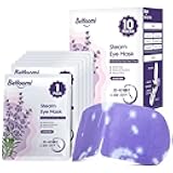 BeHoomi Steam Eye Mask, 10 Packs Heated Eye Mask, Self Heating Disposable SPA Warm Compress for Eyes Sleep Mask, Travel Essentials & Relaxation Gifts, Valentine's Day Gifts (Lavender Scent)