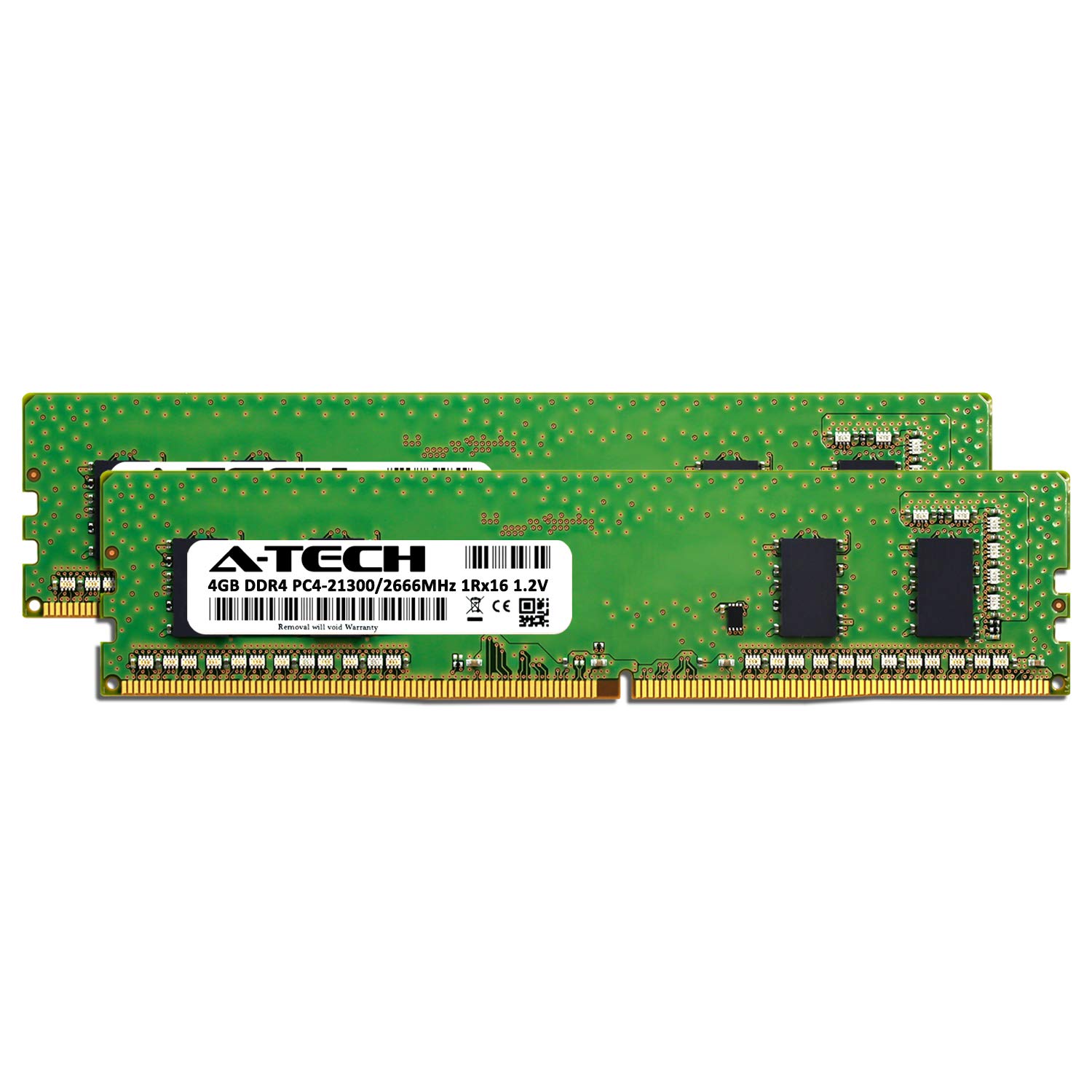 A-Tech 8GB (2x4GB) DDR4 2666MHz DIMM PC4-21300 UDIMM Non-ECC 1Rx16