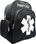 Red Emergency Backpack First Aid Bag Empty Medical First Aid Back Pack Trauma Bag for Daycare Vacation Pet Dog Cat