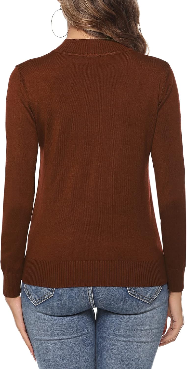 Youngull Zip Front Jacket for Women Casual Lightweight Cardigan Zip Up Sweater Tops Long Sleeve Knitted Sweatshirts - Image 4