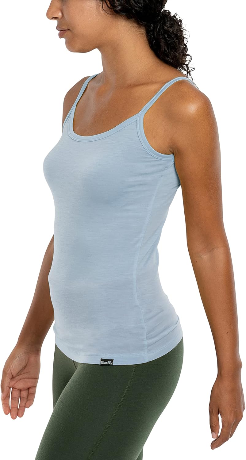 Woolly Clothing Women's Merino Wool Cami Tank - Wicking Breathable Anti-Odor at  Women’s Clothing store