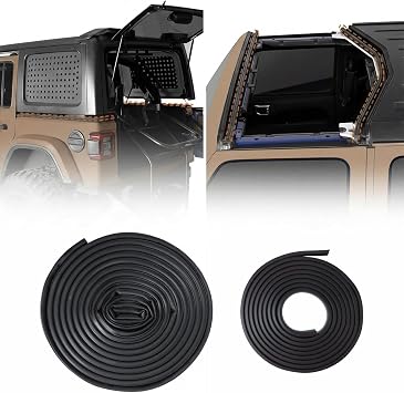 Hard Top Car Seal Kit Weatherstrip Rubber Soundproof Sealing Strips Compatible with Wrangler 2007-2026 Jk Jl Unlimited 4-Door Hardtop & Compatible with Gladiator Jt 2020-2026