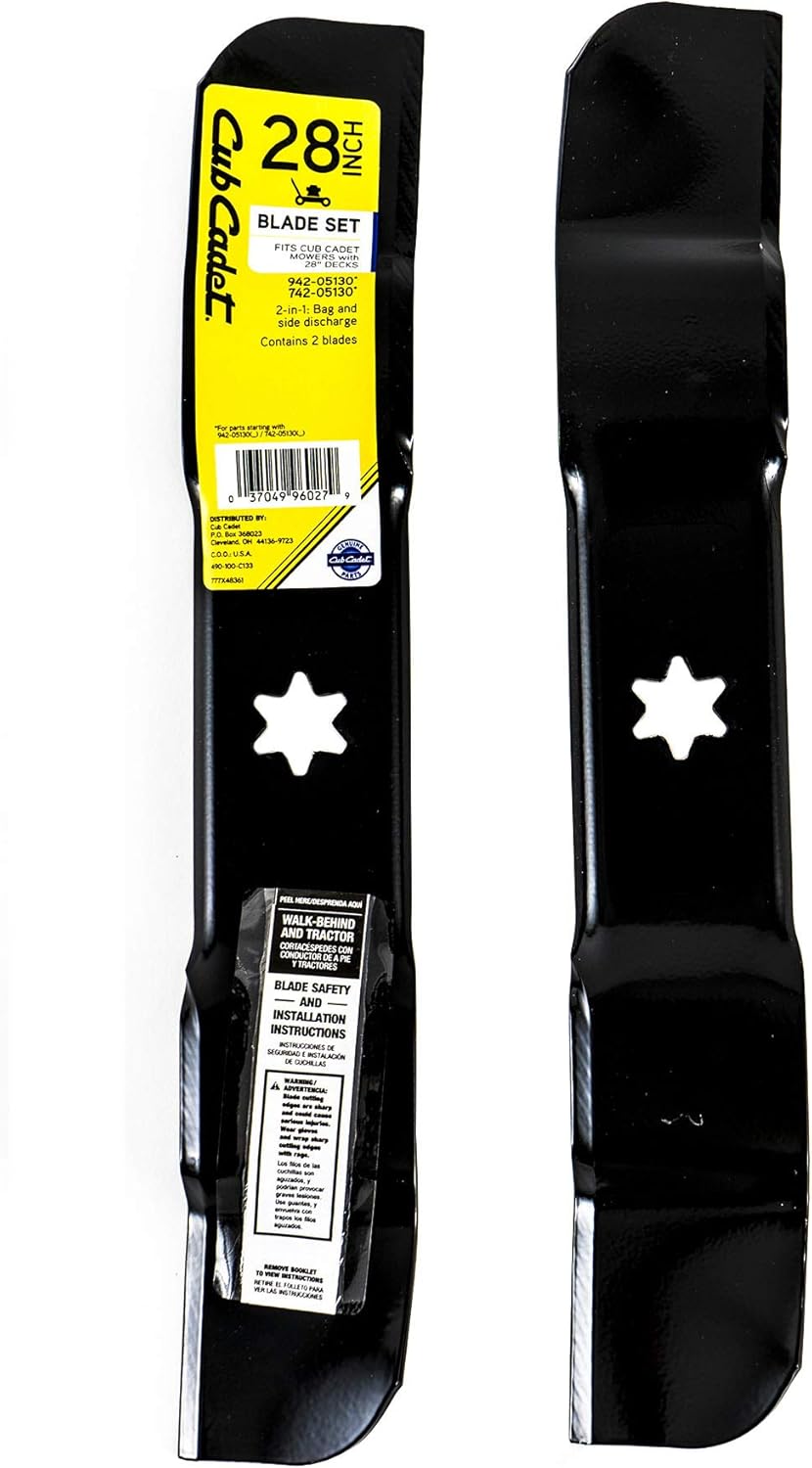 CUB CADET 490-100-C133 28" Mower Blade Set 742 05130 CC600 CC 600 942-05130