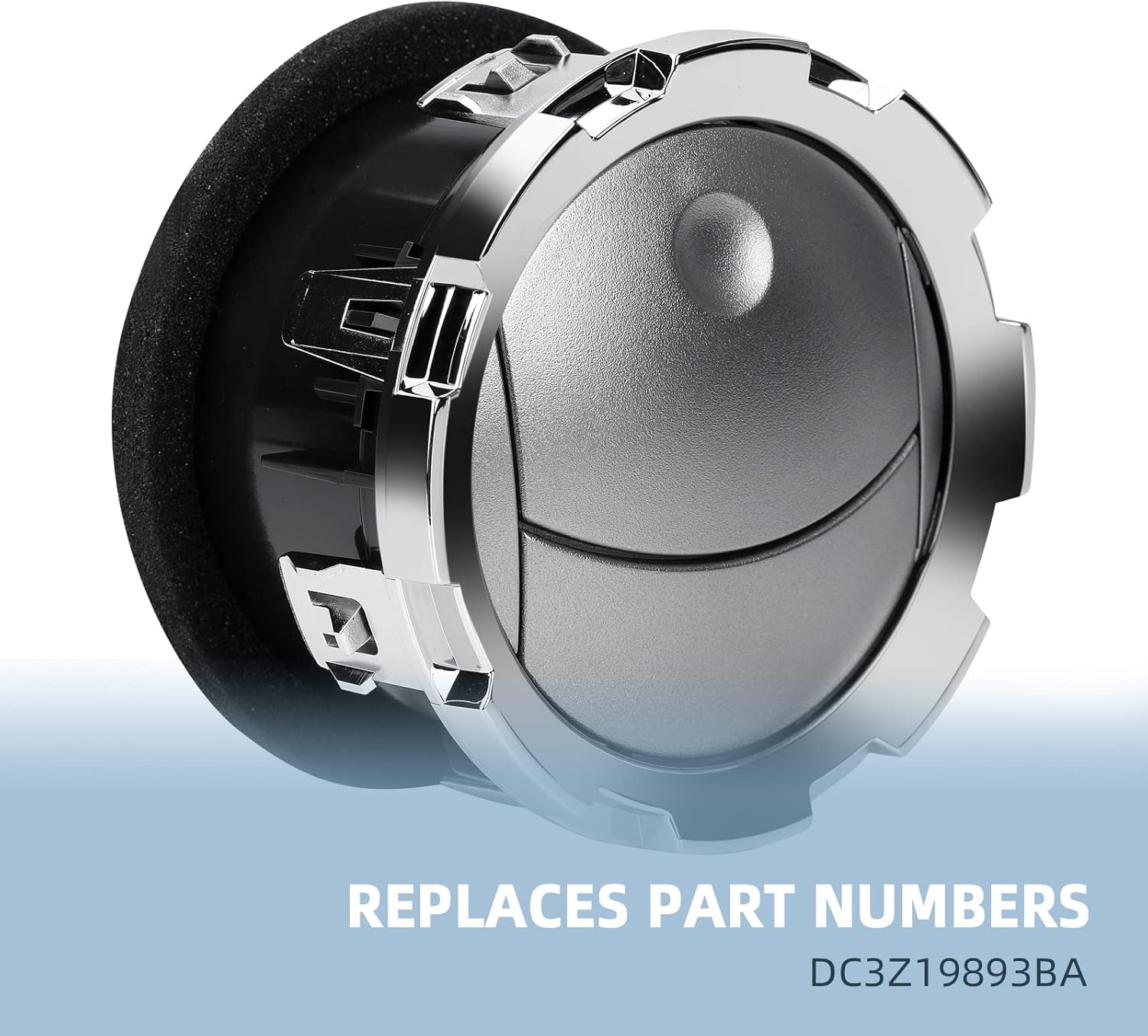 4PCS Dashboard AC Heater Air Vent Chrome, Compatible with Ford F250/F350/F450/F550 Super Duty 2011-2016, OEM DC3Z19893BA.