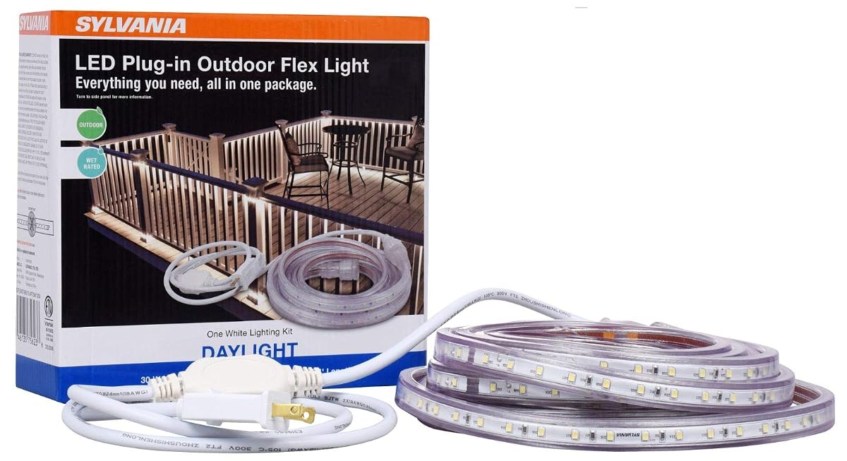 LEDVANCE SYLVANIA LED Plug-In Outdoor Flex Light Strip Kit 16.4 ft 6500K