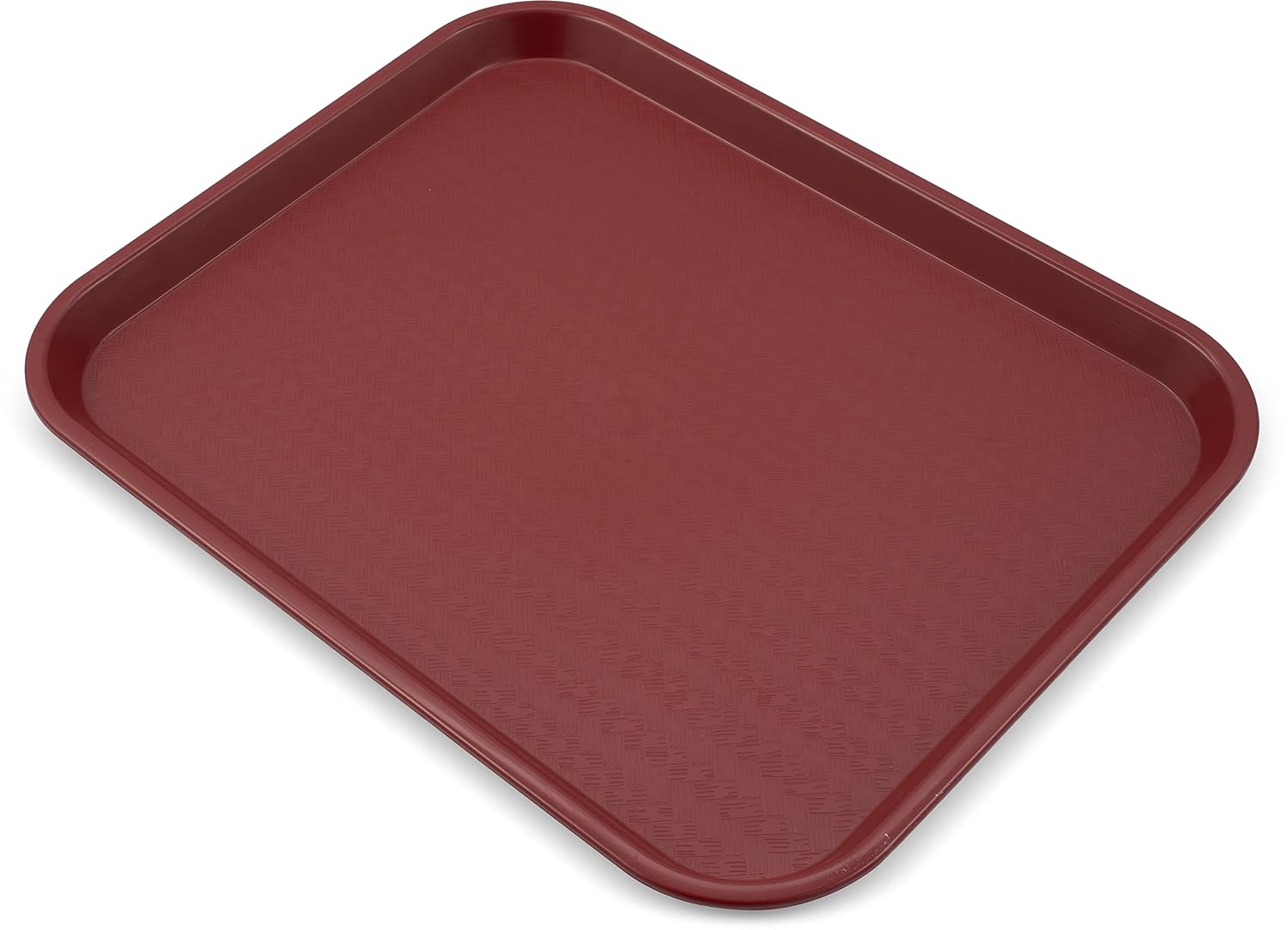 Carlisle FoodService Products Café Cafeteria Tray, Fast Food Tray for Restaurant or Commercial Use, 14" x 18", 1 Count, Burgundy