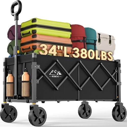 NWH 34-inch Extra Long Collapsible Wagon
