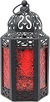 Vista 105 de VELA LANTERNS Farol portavelas decorativo, marroquí, gótico, morado, de 10.5 pulgadas, para mesa o colgar, decoración de Ramadán, decoración