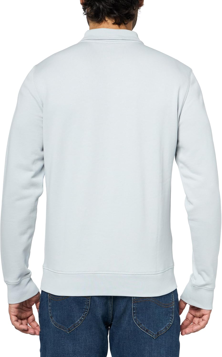 BOSS mens Patch Logo French Terry Quarter Zip Up Sweatshirt