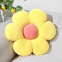Vista 14 de Almohada en forma de flor rosa, cojín de suelo de 13.7 pulgadas, cojín de flor para sofá, sofá cama, almohada suave de margarita, cojín decorativo
