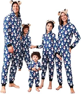 Family Matching Pajamas Sets Christmas Pajamas Snowman Printed PJs Costume Jammies Top and Pants Jammies Sleepwear