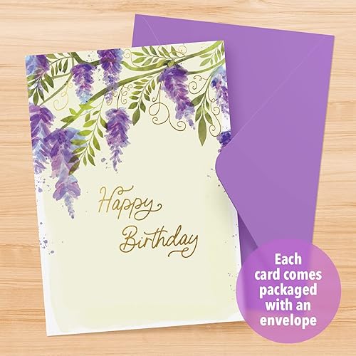 Miniatura 4 de Tarjeta de felicitación desplegable de cumpleaños Designer Pop!  Árbol de glicinia 3D para amigos, familia y personas especiales (1 tarjeta con