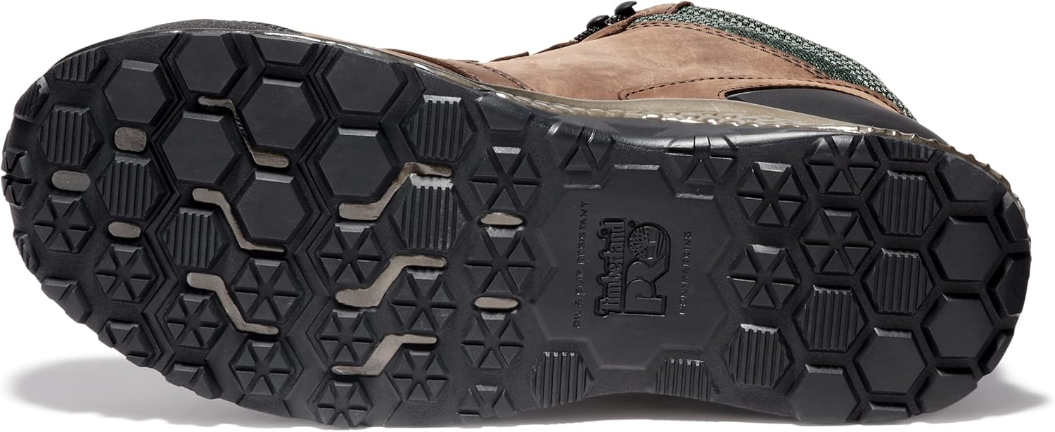 Timberland PRO Men's Reaxion Mid Composite Safety Toe Waterproof Industrial Hiker Work Boot, Brown/Green-2024 NEW, 7.5W - Image 4