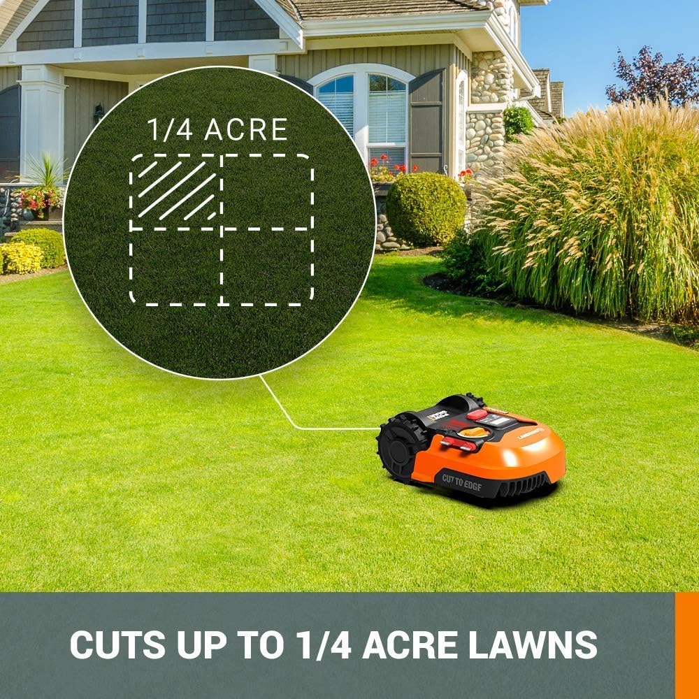 Amazon Com Worx Wr140 Landroid M 20v Power Share Robotic Lawn Mower Orange Renewed Patio Lawn Garden