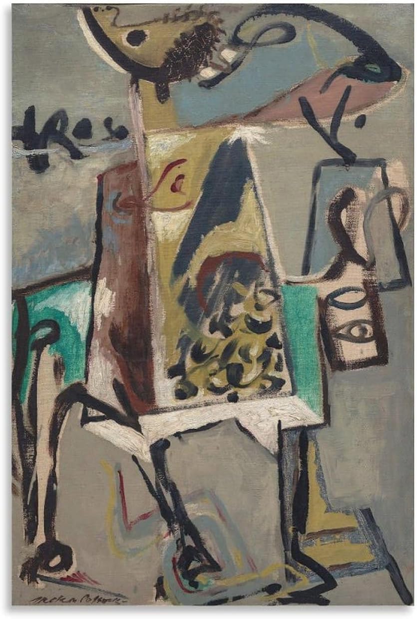 ZZYGGN GMGSW Untitled by Jackson Pollock Poster Abstract Prints Jackson Pollock Canvas Wall Art Modern Painting for Farmhouse Home Picture Decor 40x60cm Unframe