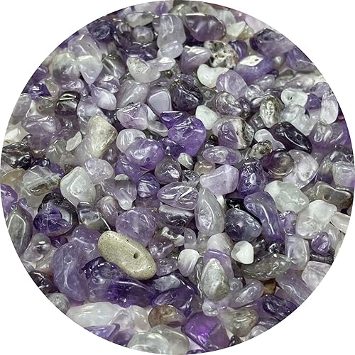 Xinhongo 400 cuentas de piedra de astillas naturales, perforadas irregulares, cuentas de cristal con agujeros para manualidades, decoración,