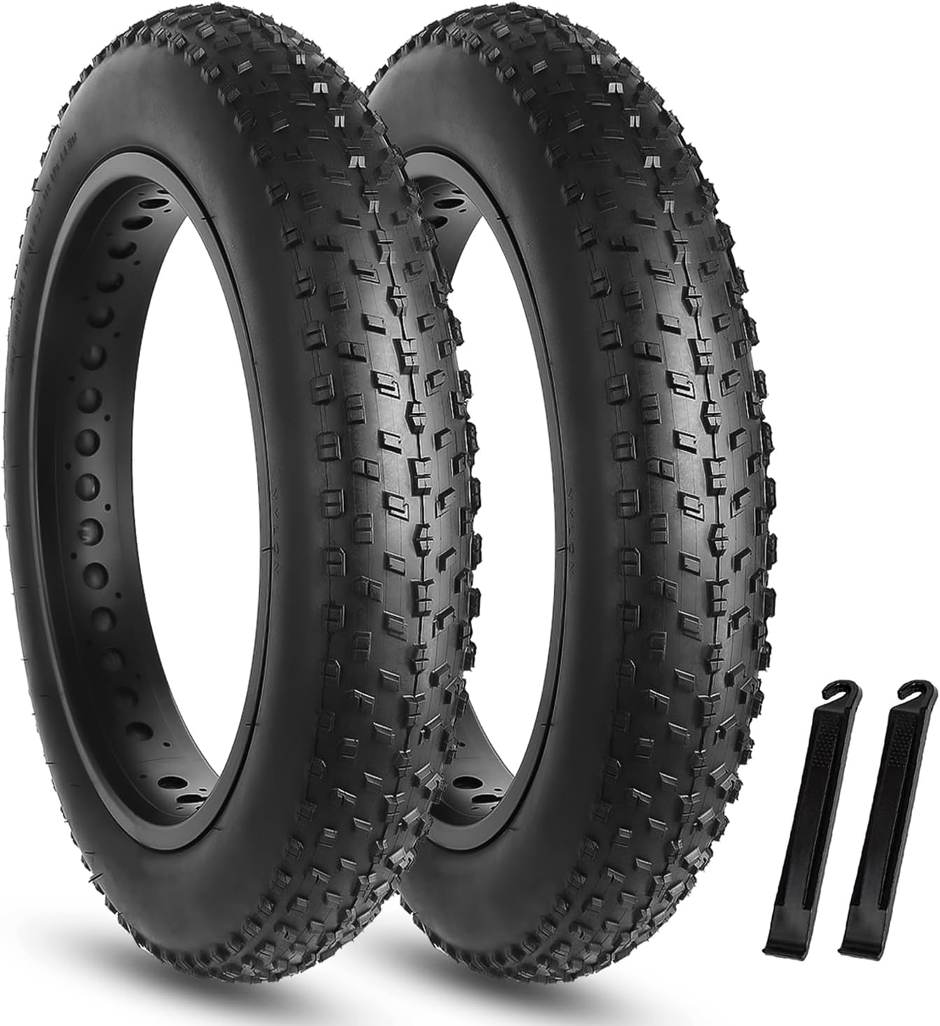 Fat Bike Replacement Tire: 20x4.0/26x4.0 Inch High-Performance Wear-Resistant Folding MTB Bicycle Tires, All-Terrain High-Density for Street or Trail Riding