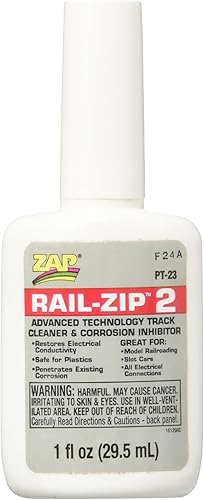 Pacer Technology (Zap) Rail-Zip 2 Limpiador de pistas e inhibidores de corrosión, 1 oz